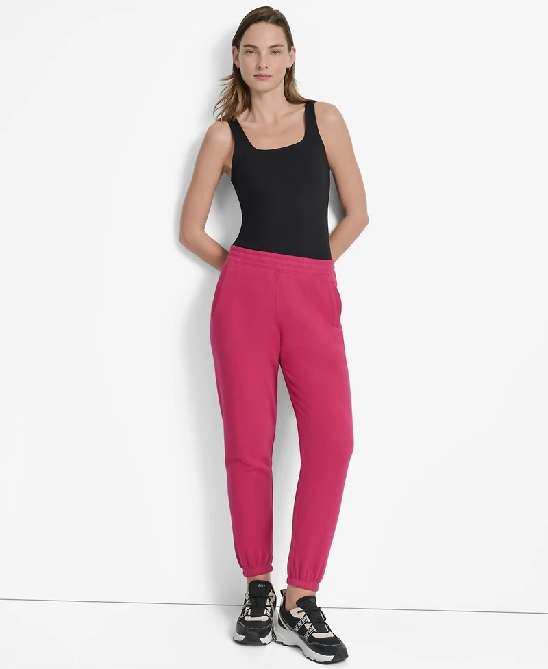 Dkny Women's Hd Logo High Waist Relaxed Joggers