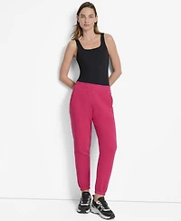 Dkny Women's Hd Logo High Waist Relaxed Joggers
