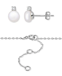 Giani Bernini Sterling Silver Earrings and Necklace Set, Macy's Exclusive