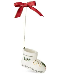 Spode Christmas Tree 2025 Baby's 1st Bootie Ornament