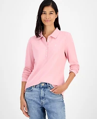 Nautica Jeans Women's Long Sleeve Polo Shirt
