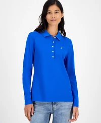 Nautica Jeans Women's Long Sleeve Polo Shirt