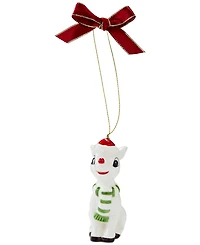 Spode Christmas Tree Rudolph with Hat & Scarf Ornament