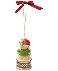 Spode Christmas Tree Teddy Bear on a Drum Ornament