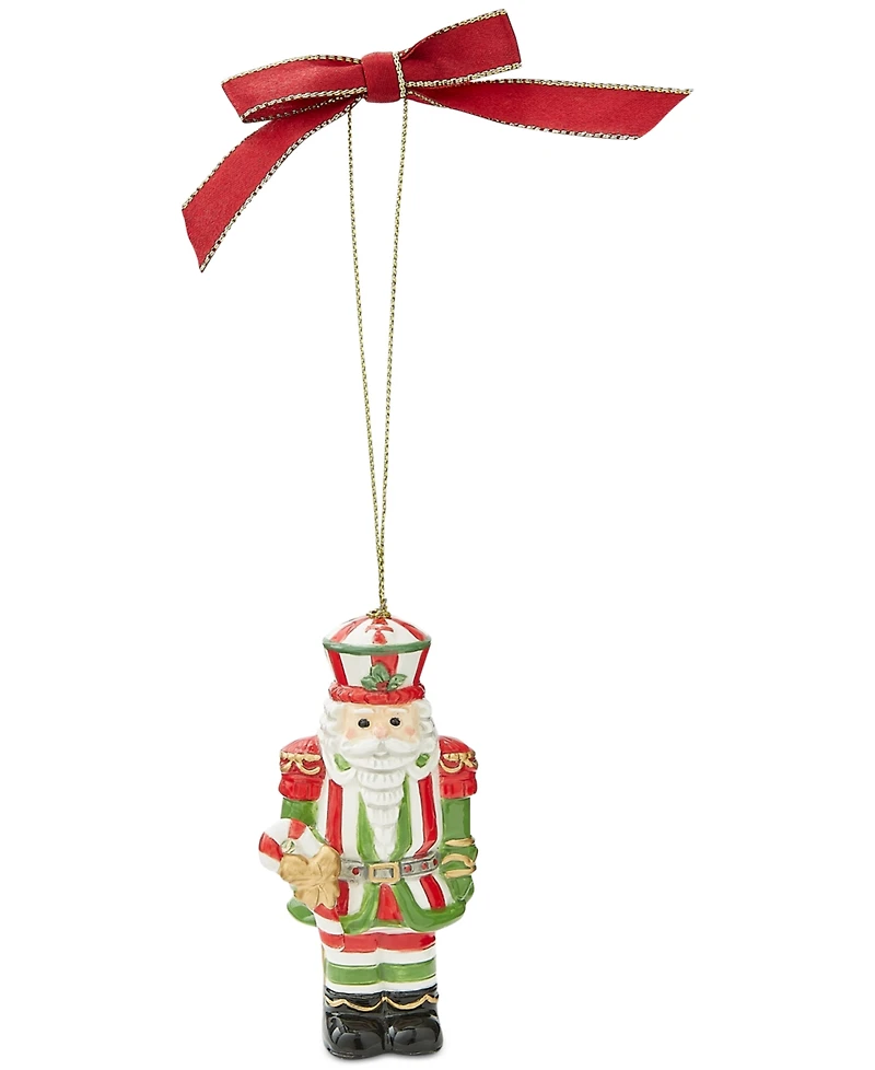 Spode Christmas Tree Candy Cane Nutcracker Ornament