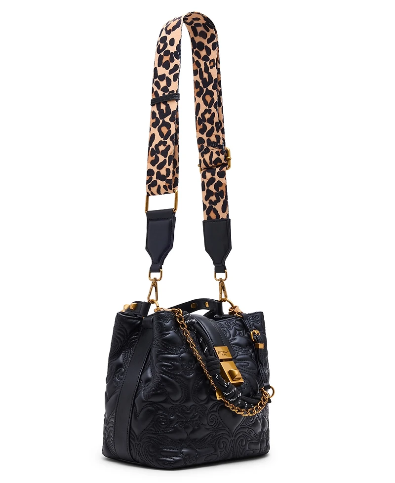Betsey Johnson Quilted Small Bucket Bag