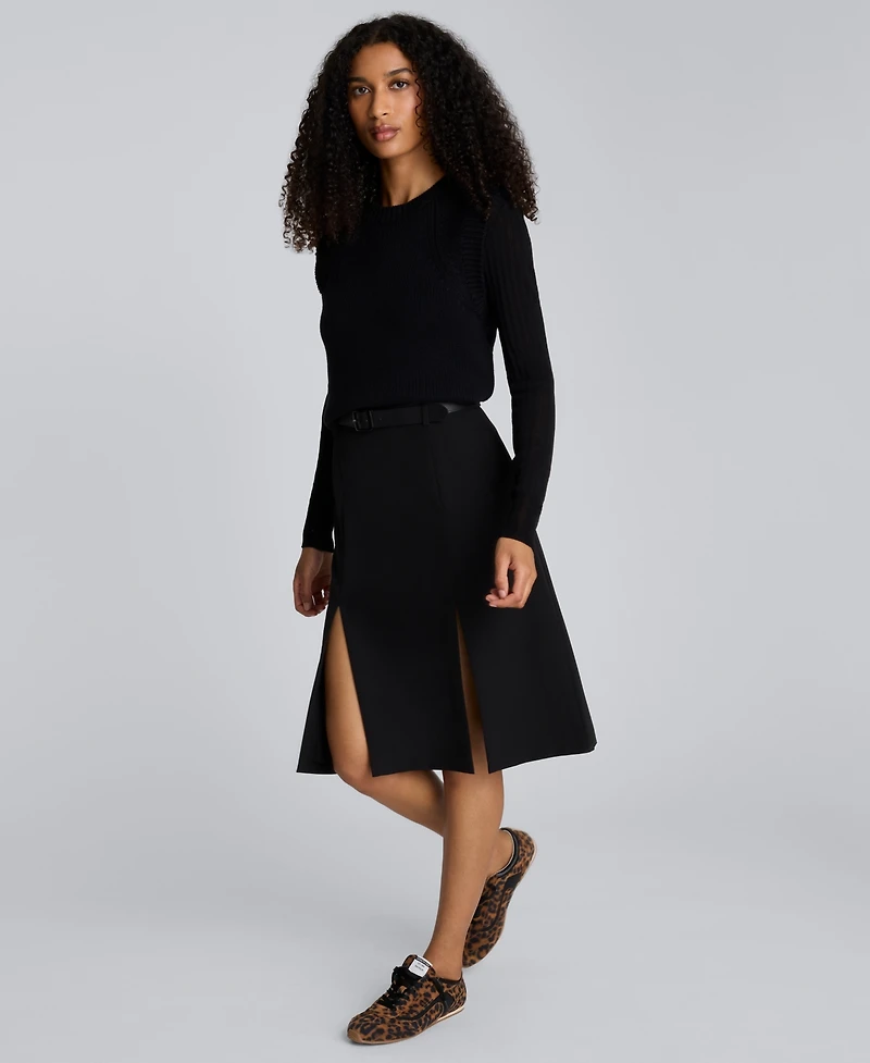 Kenneth Cole Women's High-rise Knee Length Skirt