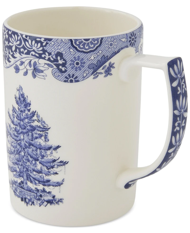 Spode Blue Italian Christmas Mugs, Set of 4