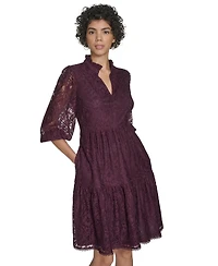 Jessica Howard Women's Lace V-Neck Babydoll Dress