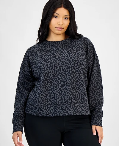 Id Ideology Plus Fleece Crewneck Sweatshirt, Macy's Exclusive