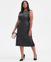 I.n.c. International Concepts Plus Mixed-Media Dress, Macy's Exclusive