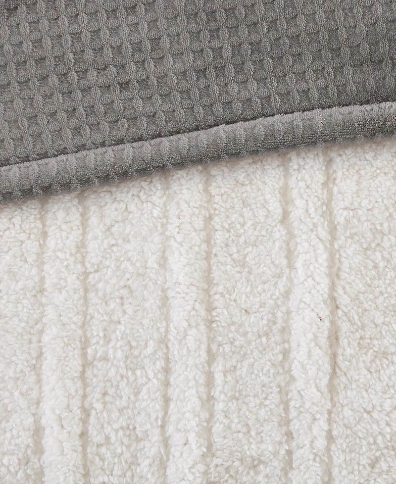 Premier Comfort Heated Waffle to Sherpa Throw, 50" x 60"