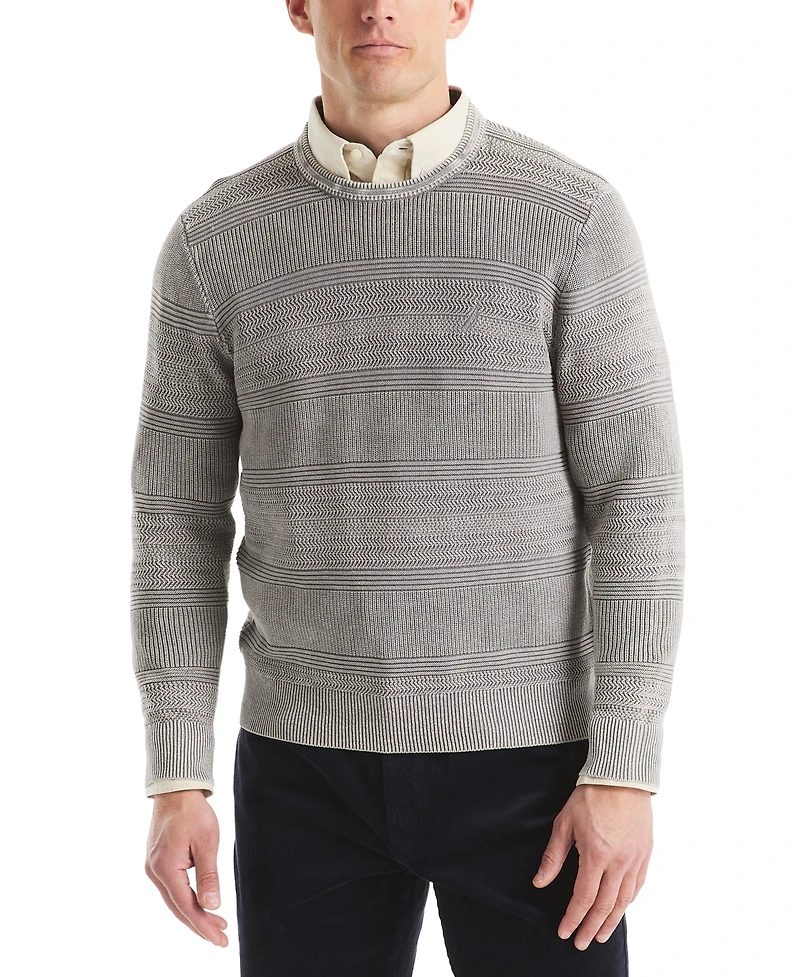 Nautica Men's Stonewashed Crewneck Sweater