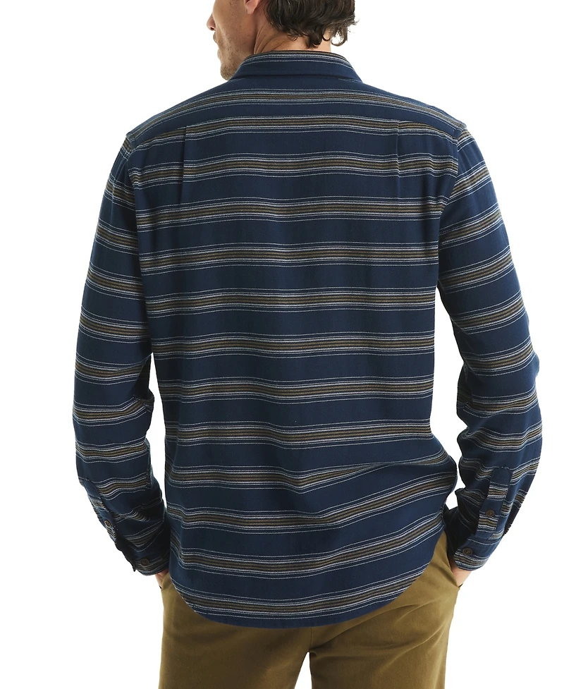 Nautica Men's Plaid Straight Collar Shirt