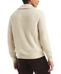 Nautica Men's Textured Long Sleeve Cardigan Sweater
