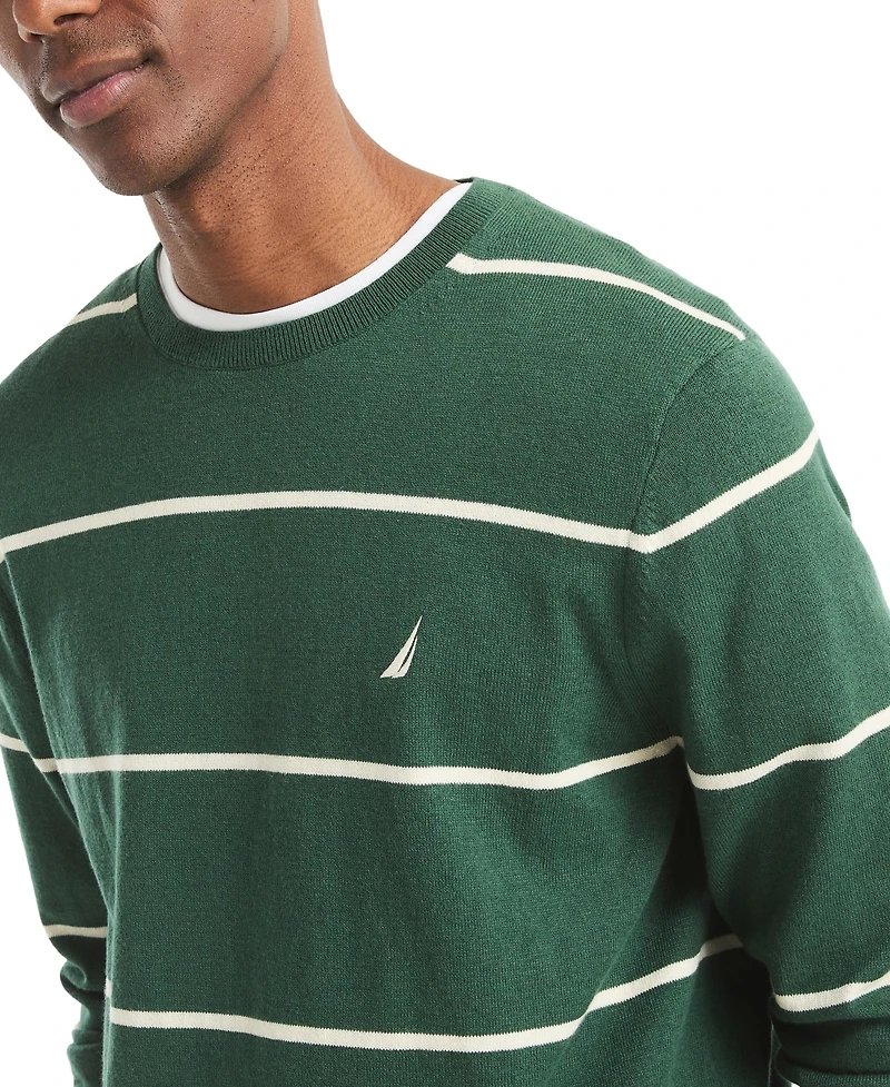 Nautica Men's Performance Striped Crewneck Sweater