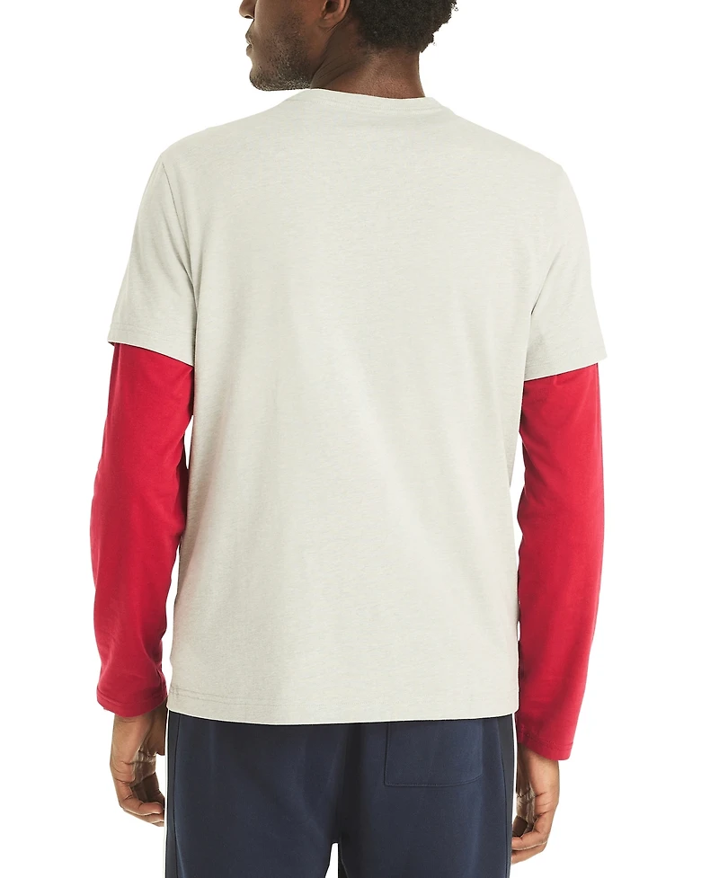 Nautica Men's Graphic Print Long Sleeve T-Shirt