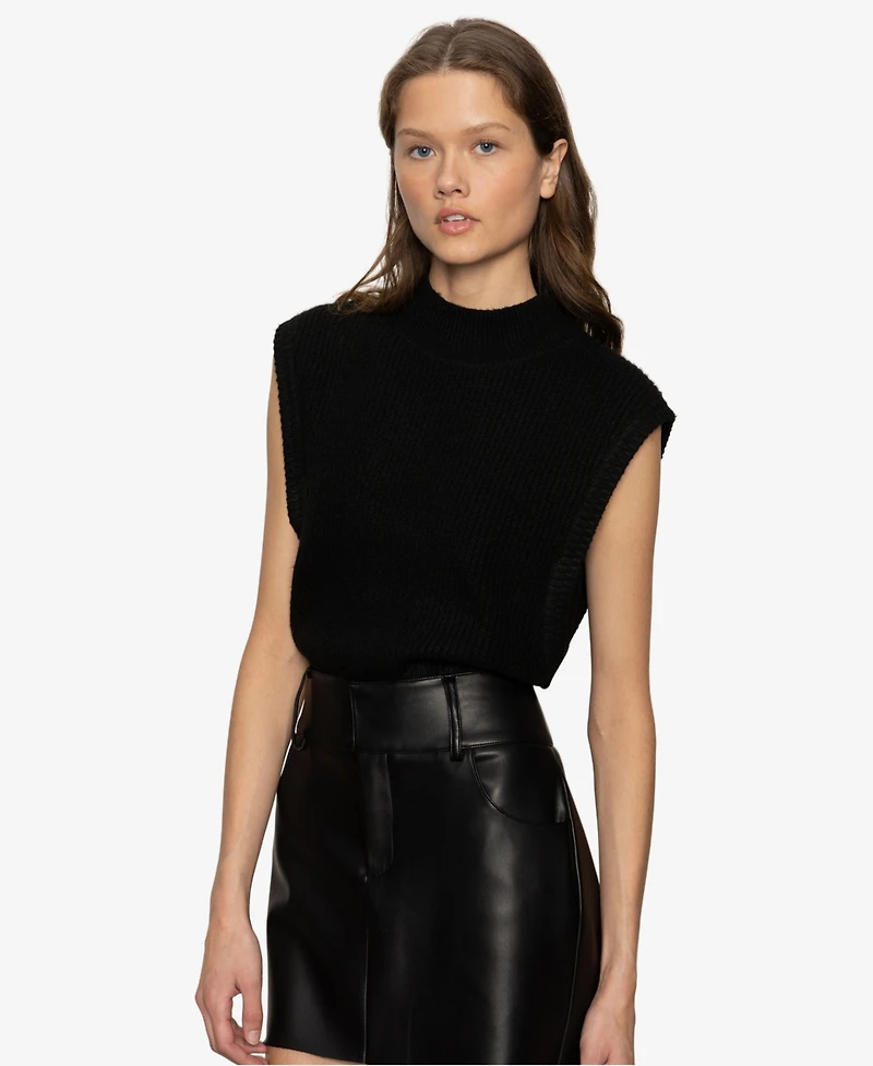 Sanctuary Women's City Side Slits Vest Sweater