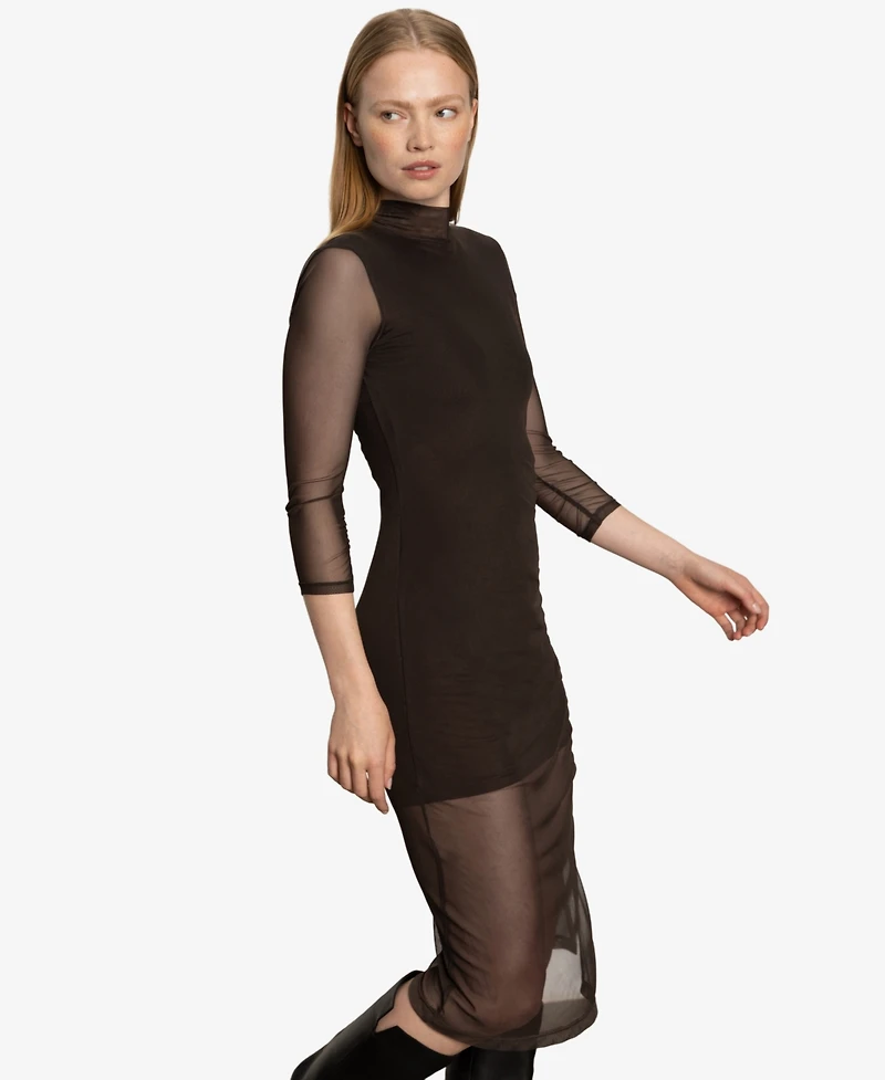 Sanctuary Women's Night Out Mock Neck Dress