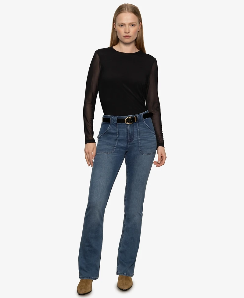 Sanctuary Women's Long Sleeve Perfect Mesh T-Shirt