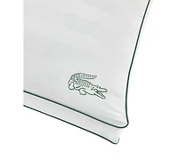 Lacoste Home Tennis Stripe Cotton Gusseted Medium-Density Pillow