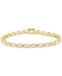 Effy Lab Grown Diamond Oval Bezel Tennis Bracelet (4-7/8 ct. t.w.) in 14k Gold