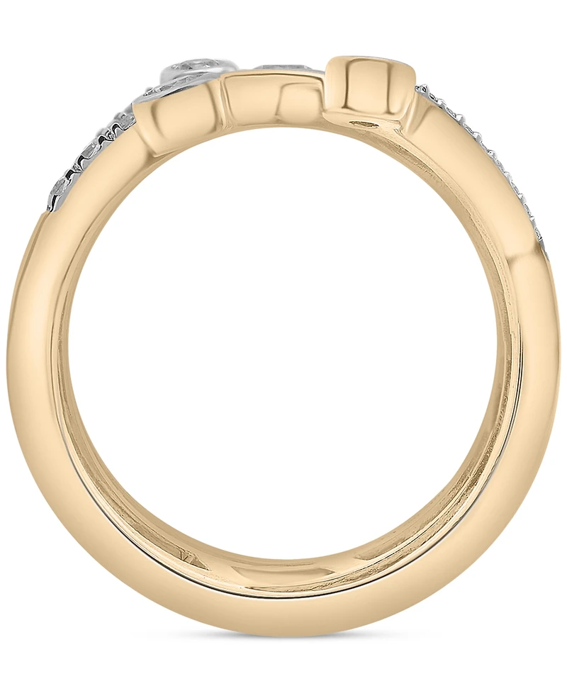 Wrapped Diamond Bezel Wrap Ring (1/2 ct. t.w.) in 10k Gold, Macy's Exclusive