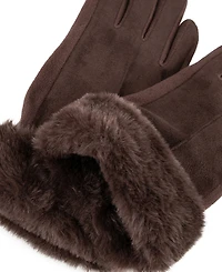 Isotoner Signature Women's Mya smartDRI Faux-Fur Cuff Gloves