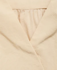 Mango Women's Gathered Details Cotton Blouse