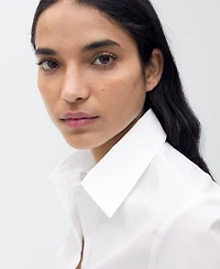Mango Women's Fitted Cotton Shirt