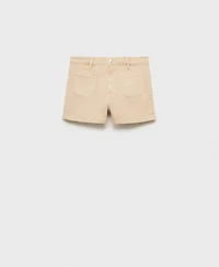 Mango Women's High-Waisted Pockets Denim Shorts