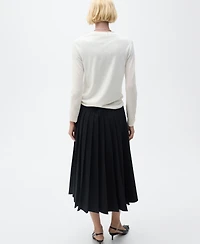 Mango Women's Wool-Blend Round-Neck Sweater