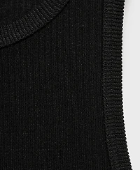 Mango Women's Fine Ribbed Knit Top