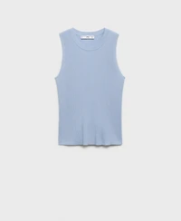 Mango Women's Ribbed Knit Top