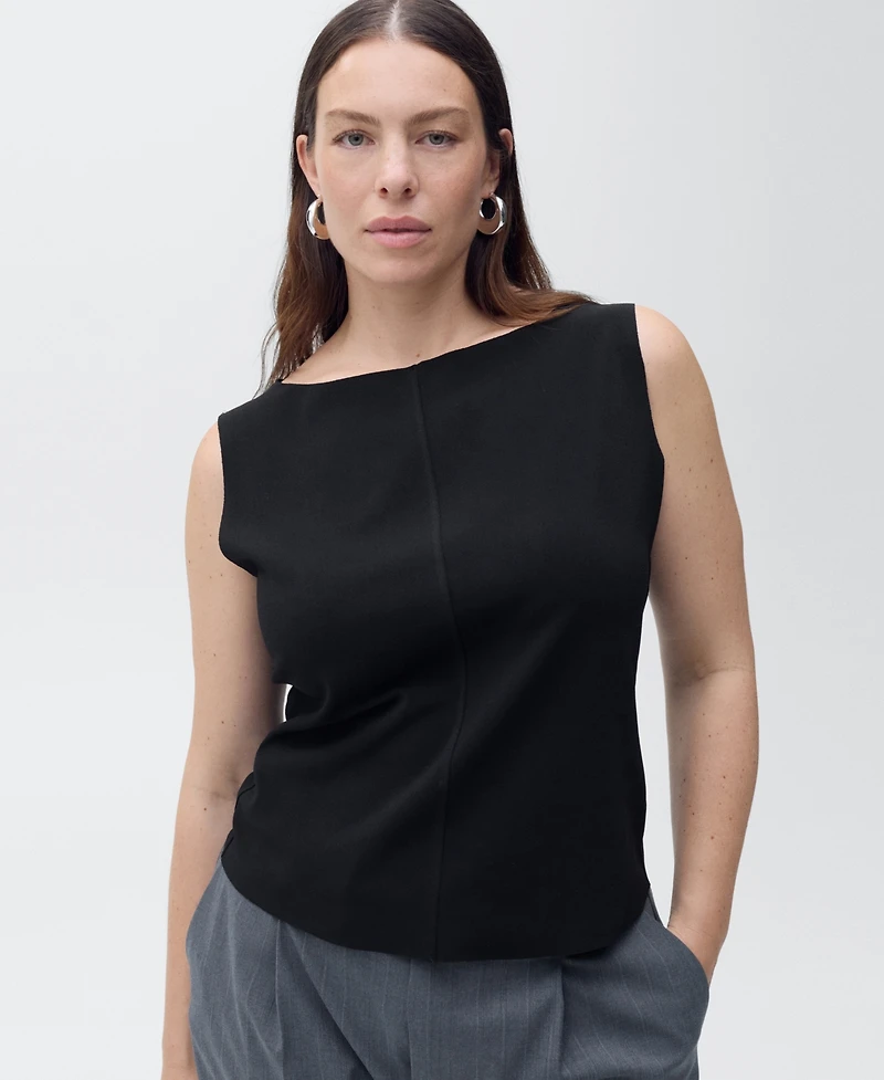 Mango Women's Boat-Neck Knitted Top