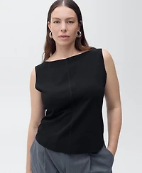 Mango Women's Boat-Neck Knitted Top