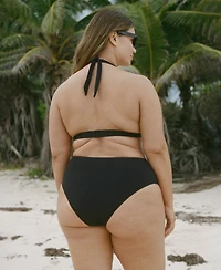 Mango Women's Ribbed High-Waisted Bikini Bottom
