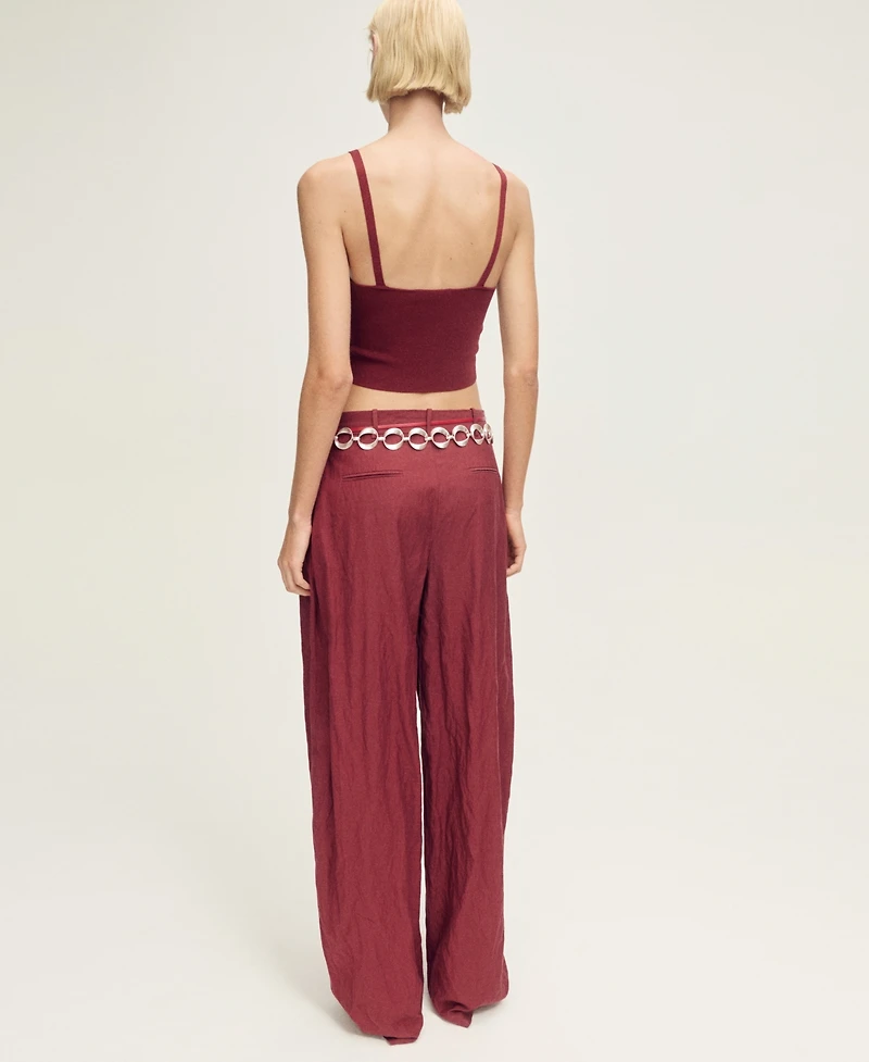 Mango Women's Fine-Knit Crop Top