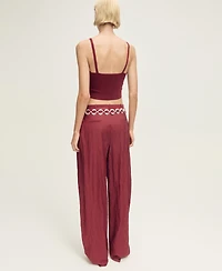 Mango Women's Fine-Knit Crop Top