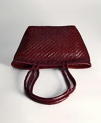 Mango Women's Braided Leather Shoulder Bag