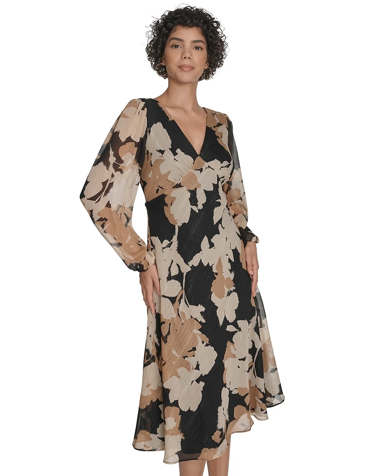 Calvin Klein Women's Printed Midi Dress