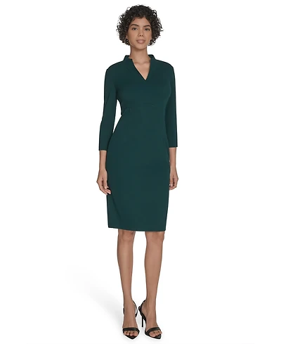 Calvin Klein Women's V-Neck Sheath Dress