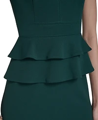 Calvin Klein Women's Short Sleeve Peplum Sheath Dress