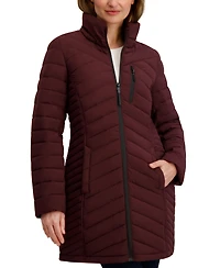 Nautica Women's Hooded Water-Resistant Puffer Coat