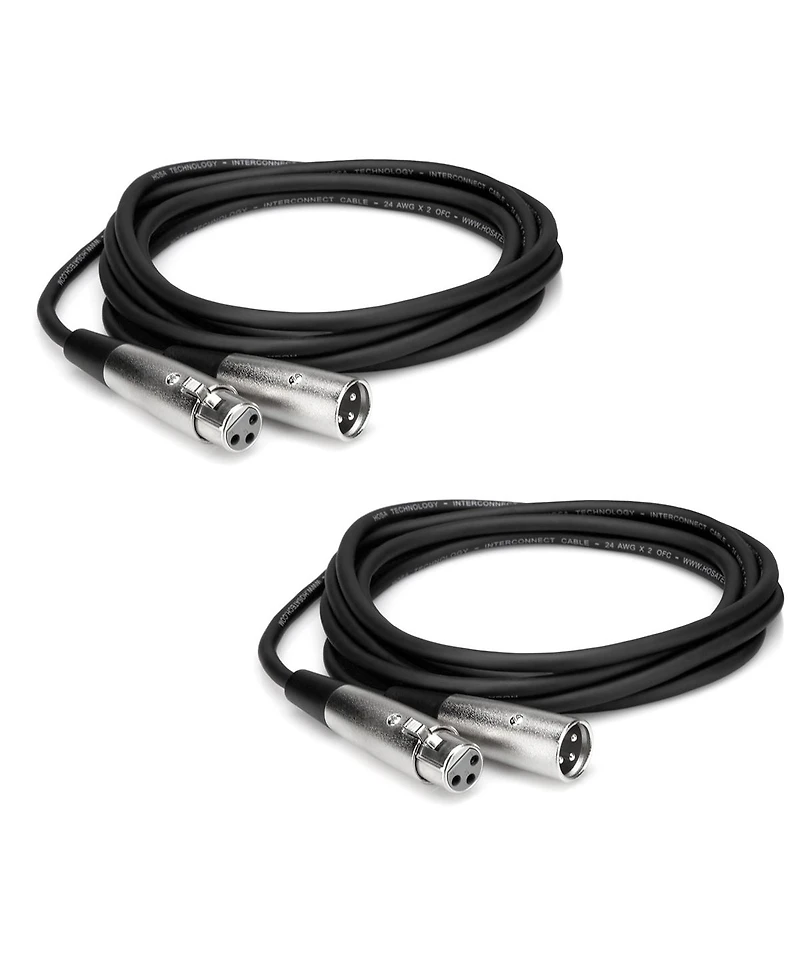 Hosa Technology 2x Balanced Interconnect XLR3F to XLR3M Cable, 10'/3.04m