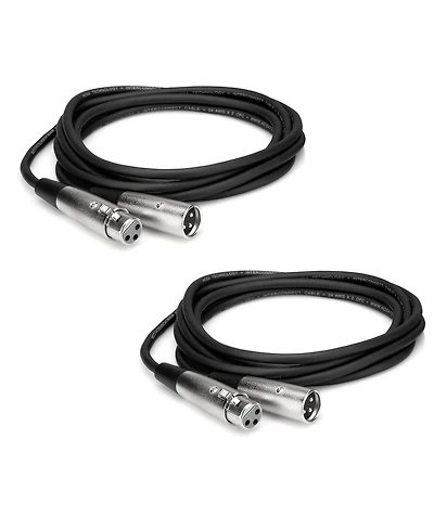 Hosa Technology 2x Balanced Interconnect XLR3F to XLR3M Cable, 10'/3.04m