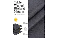 Superior Nyan 100% Blackout Machine Washable Curtains, Set of 2 Panels