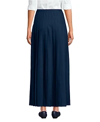 Lands' End Big Girls Solid Pleated Skirt Ankle Length
