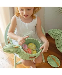 Momiji - Handcrafted Rattan Dinosaur Storage Basket - Wicker