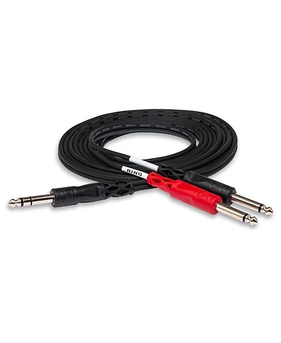 Hosa Technology 3.3' 1/4" Trs Mono Male to Two 1/4" Ts Mono Male Send / Return (Insert) Cable